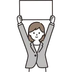Woman Holding A Board SVG Icon